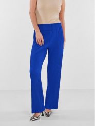 YAS Spodnie materiałowe 26028051 Niebieski Regular Fit. Niebieskie spodnie materiałowe damskie YAS, bez wzorów, z materiału. Za 279.99 zł.