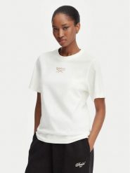 Reebok T-Shirt Nikolina RK25708CCW Kremowy Regular Fit. Białe t-shirty damskie Reebok, m, bez wzorów, z bawełny, bez kołnierzyka, bez ramiączek. Za 79.99 zł.