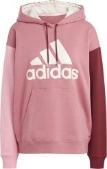 Adidas Bluza damska adidas Essentials Big Logo Oversized French Terry Hoodie różowa IC9869 XS. Czerwone bluzy damskie Adidas, xs, bez wzorów, bez ramiączek, bez kaptura. Za 262.36 zł.