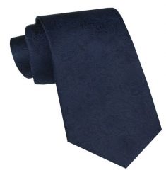 Elegancki i Modny Krawat Jedwabny - Alties - Granatowy, Deseń w Kwiaty. Niebieskie krawaty i muchy Alties, bez wzorów, z jedwabiu, eleganckie. Za 115.00 zł.