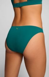 Damskie figi bikini – klasyczne – Emerald Ice. Zielone stroje kąpielowe damskie Puma, m, bez wzorów, z elastanu. Za 156.20 zł.