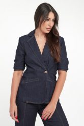 Żakiet damski jeansowy JOSEPH RIBKOFF. Marynarki i żakiety damskie Joseph Ribkoff, bez wzorów, z jeansu, bez kołnierzyka, bez ramiączek. Za 1,069.00 zł.