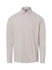Nils Sundström koszula casual z lnem Mężczyźni Modern Fit Bawełna beżowy, L. Brązowe koszule męskie Nils Sundström, l, bez wzorów, z bawełny, casualowe, bez kołnierzyka, bez ramiączek. Za 179.95 zł.