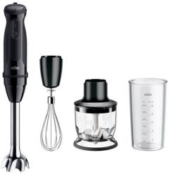 Braun MultiQuick 5 MQ 50202 M, Immersion blender, 0.6 L, 1.2 m, 1000 W, Black. Czarne blendery BRAUN. Za 203.23 zł.