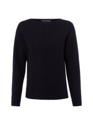 Franco Callegari sweter z dzianiny z dodatkiem lnu Kobiety Bawełna niebieski, XL. Niebieskie swetry nierozpinane damskie Franco Callegari, xl, bez wzorów, z bawełny, bez kołnierzyka, bez ramiączek. Za 199.95 zł.