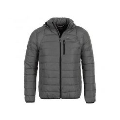 Kurtka narciarska Peak Mountain Cenzo. Szare kurtki sportowe męskie Peak Mountain, xl, bez wzorów, z puchu, z kapturem, narciarskie. Za 322.00 zł.