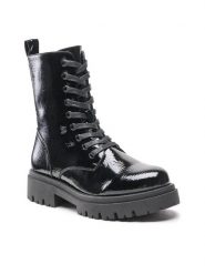 Jenny Fairy Trapery WS5865-05 Czarny. Czarne trapery damskie Jenny Fairy, ze skóry, bez zapięcia. Za 84.99 zł.