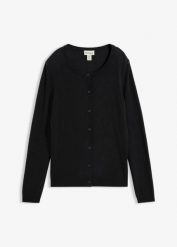 Kardigan z miękkiej mieszanki kaszmiru zgodnego ze standardem Good Cashmere Standard®. Czerwone kardigany damskie bonprix, bez wzorów, z kaszmiru, bez kołnierzyka. Za 349.99 zł.