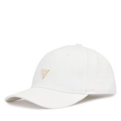Czapka z daszkiem Guess. Białe czapki damskie Guess, z aplikacjami. Za 154.99 zł.
