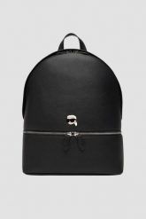 KARL LAGERFELD Czarny męski plecak skórzany Ikon Grainy. Czarne plecaki męskie KARL LAGERFELD, bez wzorów, ze skóry ekologicznej. W wyprzedaży za 719.99 zł.