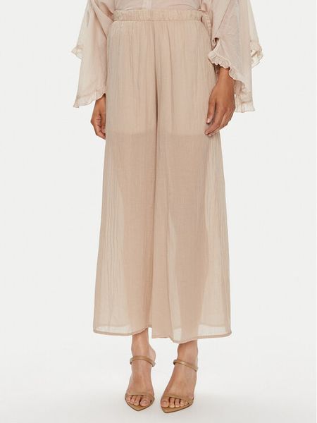 ViCOLO Spodnie materiałowe TB2080 Beżowy Regular Fit. Brązowe spodnie materiałowe damskie ViCOLO, bez wzorów, z bawełny. Za 129.99 zł.