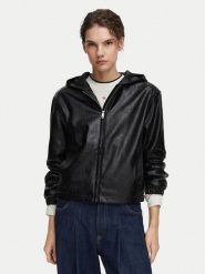 Calvin Klein Jeans Kurtka z imitacji skóry LV047G516G Czarny Regular Fit. Czarne kurtki damskie Calvin Klein Jeans, xs, bez wzorów, z jeansu, bez kaptura. Za 949.99 zł.