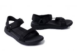 RIEKER 20850-00 black, sandały męskie. Czarne sandały męskie Rieker, na lato, bez wzorów, bez zapięcia. Za 244.93 zł.