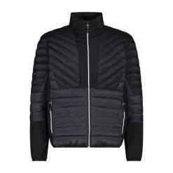 Kurtka hybrydowa Unlimitech CMP. Czarne kurtki męskie CMP, bez wzorów, sportowe, bez kaptura. Za 582.90 zł.