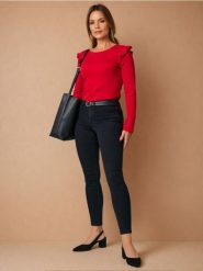 Jeansy - czarny. Czarne jeansy damskie Sinsay, bez wzorów, z jeansu. Za 39.99 zł.