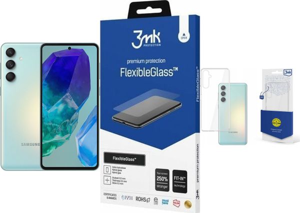 Smartfon Samsung Galaxy M55 5G 8/128GB Zielony (SM-M556ELG) + FlexibleGlass + Etui Clear Case. Zielone smartfony SAMSUNG. Za 1,352.00 zł.