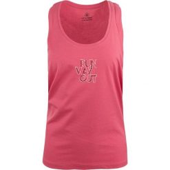 Glemo DPT Chloe bawełniany top damski, różowy neon, z nadrukiem. Czerwone topy damskie WOMEN'S BEST, s, bez wzorów, z bawełny, sportowe, bez kołnierzyka, bez ramiączek. Za 143.99 zł.