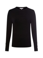 Marie Lund Sweter damski z cienkiej dzianiny Kobiety czarny jednolity, L. Czarne swetry nierozpinane damskie Marie Lund, l, bez wzorów, z dzianiny, bez kołnierzyka, bez ramiączek. Za 199.95 zł.