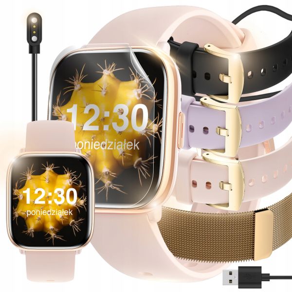 Smartwatch WonderWatch AMOLED 4 Paski. Zegarki smartwatch WonderWatch, bez wzorów. Za 175.00 zł.
