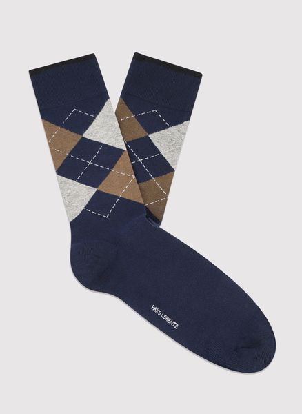 PAKO LORENTE - Granatowe skarpety w romby. Skarpety męskie Pako Lorente, bez wzorów. Za 39.99 zł.