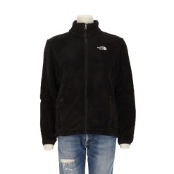 Second life - Damska czarna polarowa kurtka Osito TNF - Jak nowy. Czarne kurtki sportowe damskie The North Face, m, bez wzorów, z materiału, bez ramiączek, bez kaptura, trekkingowe. Za 212.96 zł.
