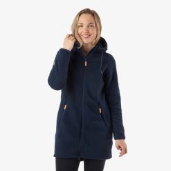 Bluza polarowa turystyka damska Swedemount Nordkap Pile Coat wodoodporna. Niebieskie bluzy damskie SWEDEMOUNT, bez wzorów, z polaru, sportowe, bez ramiączek, bez kaptura. Za 372.00 zł.
