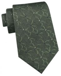 Krawat Męski - Angelo di Monti - Zielony, Motyw Kwiatowy. Zielone krawaty i muchy Angelo di Monti, bez wzorów, z tkaniny, eleganckie. Za 45.00 zł.