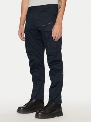 G-Star Raw Spodnie materiałowe Rovic 3D D02190 Granatowy Regular Fit. Niebieskie spodnie materiałowe męskie G-Star Raw, bez wzorów, z bawełny. Za 339.99 zł.