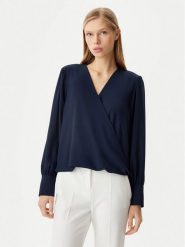 Rinascimento Bluzka CFC0122866003 Granatowy Regular Fit. Niebieskie bluzki damskie Rinascimento, m, bez wzorów, z syntetyku, bez kołnierzyka, bez ramiączek. Za 179.99 zł.
