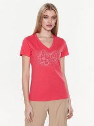 Liu Jo T-Shirt WA3278 JS923 Różowy Regular Fit. Czerwone t-shirty damskie Liu Jo, xs, bez wzorów, z bawełny, bez kołnierzyka, bez ramiączek. Za 469.99 zł.