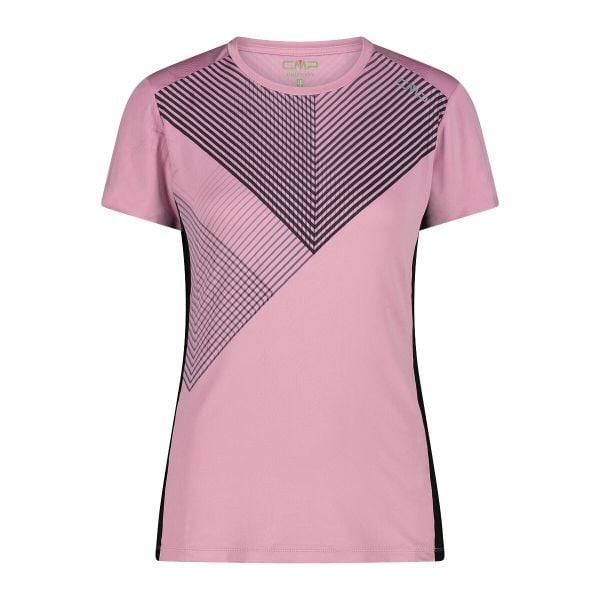 Damska koszulka z okrągłym dekoltem CMP. Czerwone koszulki sportowe damskie CMP, bez wzorów, bez ramiączek, trekkingowe. Za 168.50 zł.