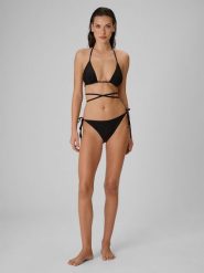 4F Dół od bikini damski - czarny S. Czarne stroje kąpielowe damskie 4F, s, bez wzorów, z materiału. Za 49.99 zł.