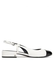 MICHAEL Michael Kors Baleriny Perla 40R4PLFP1L Biały. Białe balerinki damskie MICHAEL Michael Kors, bez wzorów, ze skóry, bez obcasa, bez zapięcia. Za 469.99 zł.