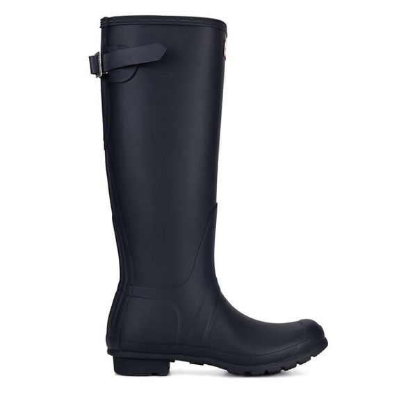 Kalosze Hunter. Niebieskie kalosze damskie Hunter, bez wzorów, bez zapięcia. Za 334.99 zł.