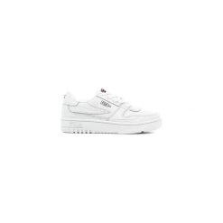 Buty sportowe damskie Fila Fxventuno L. Białe obuwie sportowe damskie Fila, bez wzorów, z materiału, bez zapięcia, trekkingowe. W wyprzedaży za 432.65 zł.