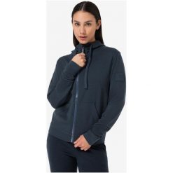 Bluza z kapturem rozpinana damska SUPER.NATURAL Solution Bio Hoodie. Niebieskie bluzy damskie super.natural, m, bez wzorów, z materiału, klasyczne, bez ramiączek, z kapturem. Za 899.99 zł.