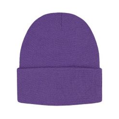 Jednokolorowa Czapka Zimowa Typu Beanie – Zimowa - Jasny Fiolet. Czapki męskie His Story, na jesień, bez wzorów. Za 40.00 zł.