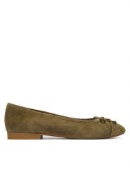 MICHAEL Michael Kors Baleriny Piper 40T6PIFP1S Khaki. Brązowe balerinki damskie MICHAEL Michael Kors, bez wzorów, ze skóry, bez obcasa, bez zapięcia. Za 609.99 zł.