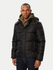 Guess Kurtka zimowa M6BL43 W4155 Czarny Regular Fit. Czarne kurtki męskie Guess, na zimę, m, z aplikacjami, z syntetyku, bez kaptura. Za 954.99 zł.