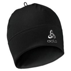 Czapka do biegania dla dorosłych Odlo Hat Polyknit Warm Eco. Czarne czapki męskie ODLO, bez wzorów. Za 116.89 zł.