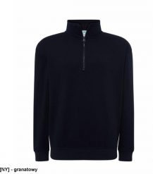 JHK - Bluza dresowa z krótkim zamkiem granatowy L. Niebieskie bluzy męskie JHK, l, bez wzorów, z dresówki, bez ramiączek, bez kaptura. Za 62.36 zł.