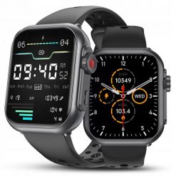 Smartwatch Zegarek Polskie Menu Rozmowy Powiadomienia Sport Zdrowie 1000mAh. Zegarki smartwatch JG Smart, bez wzorów. Za 332.81 zł.