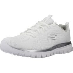 Buty sportowe Sneakersy damskie, Graceful - Get Connected. Białe obuwie sportowe damskie Skechers, na wiosnę, bez wzorów, bez zapięcia. Za 199.99 zł.