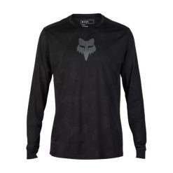 Longsleeve rowerowy męski Fox Racing Ranger Tru Dri. Czarne bluzy męskie FOX, m, bez wzorów, sportowe, bez ramiączek, bez kaptura. Za 259.99 zł.