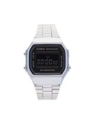 Casio Zegarek A168WEM-2BEF Srebrny. Szare, cyfrowe zegarki męskie Casio, bez wzorów, srebrne. Za 209.99 zł.