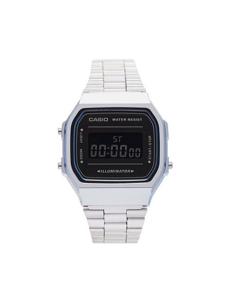 Casio Zegarek A168WEM-2BEF Srebrny. Szare, cyfrowe zegarki męskie Casio, bez wzorów, srebrne. Za 209.99 zł.