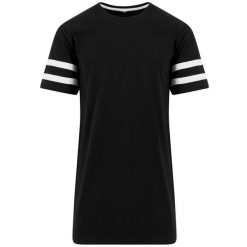 Koszulka Unisex Dla Dorosłych W Paski. Białe bluzki damskie BUILD YOUR BRAND, xl, bez wzorów, sportowe, bez kołnierzyka, bez ramiączek. Za 78.99 zł.