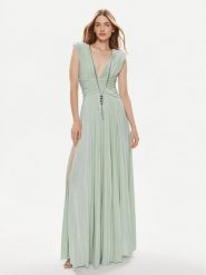 Elisabetta Franchi Sukienka wieczorowa AB-563-41E3-5754 Zielony Regular Fit. Zielone sukienki damskie Elisabetta Franchi, bez wzorów, z wiskozy, wizytowe, bez kołnierzyka, bez ramiączek. Za 3,019.00 zł.
