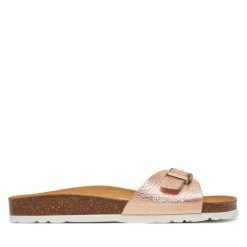 Klapki Pepe Jeans. Czerwone klapki damskie Pepe Jeans, bez wzorów, z jeansu, bez obcasa, bez zapięcia. Za 169.99 zł.