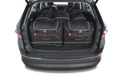 Torby Do Bagażnika Skoda Kodiaq 2016-2023 5Szt Kjust. Czarne torby podróżne damskie KJUST, bez wzorów, z kauczuku. Za 1,593.00 zł.